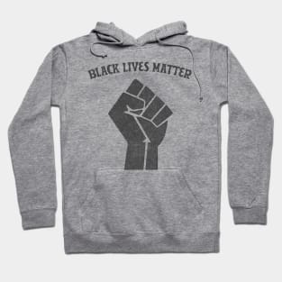 Black Lives Matter - Faded/Vintage Style / Black Power Fist Hoodie